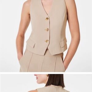 SPANX® Carefree Crepe Vest Top w/ No-Show Coverage